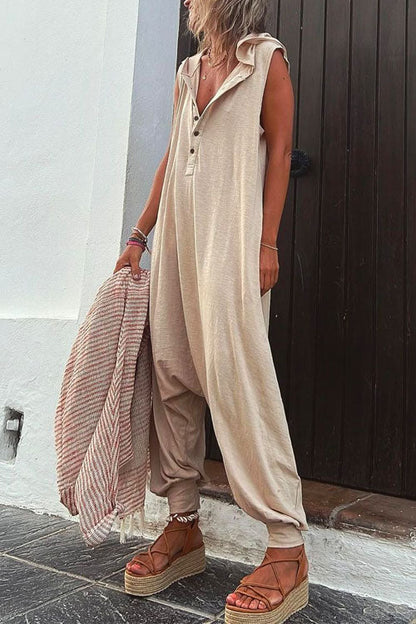La Vie Hooded Jumpsuit With Pockets