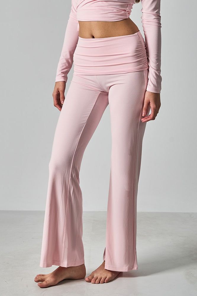 Fitted Foldover Soft Pants