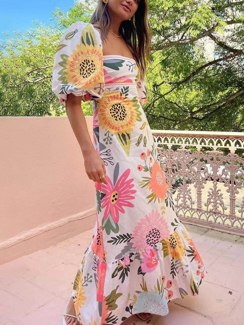 Marigold Bliss - Sunburst Maxi Dress