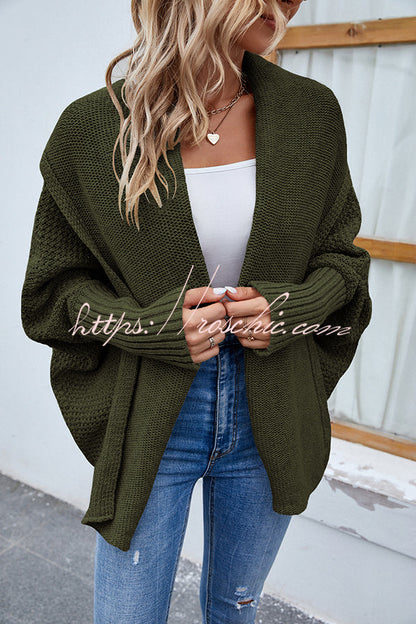 Fidovit Round Neck Dolman Sleeve Cardigan
