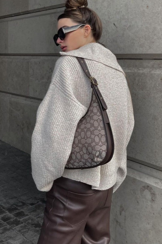 Half Zip Knit Sweater