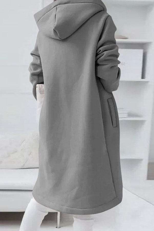 Juliana Color Zip Up Hooded Coat