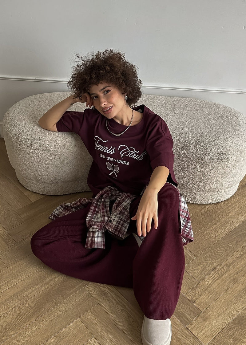 Tennis Club Oversized Graphic T-shirt