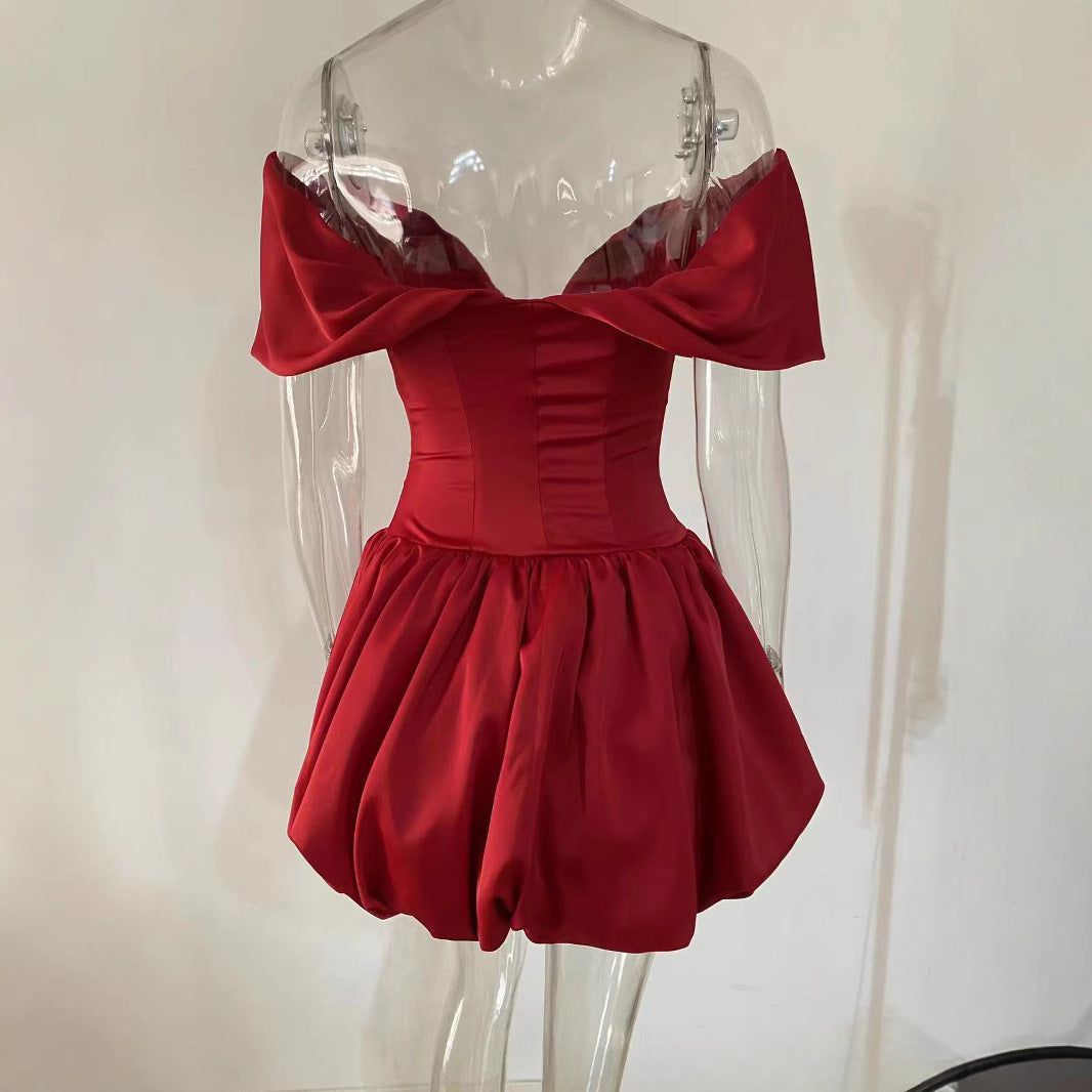 V-neck Fishbone Bodycon Mini Dress _ Party Outfit