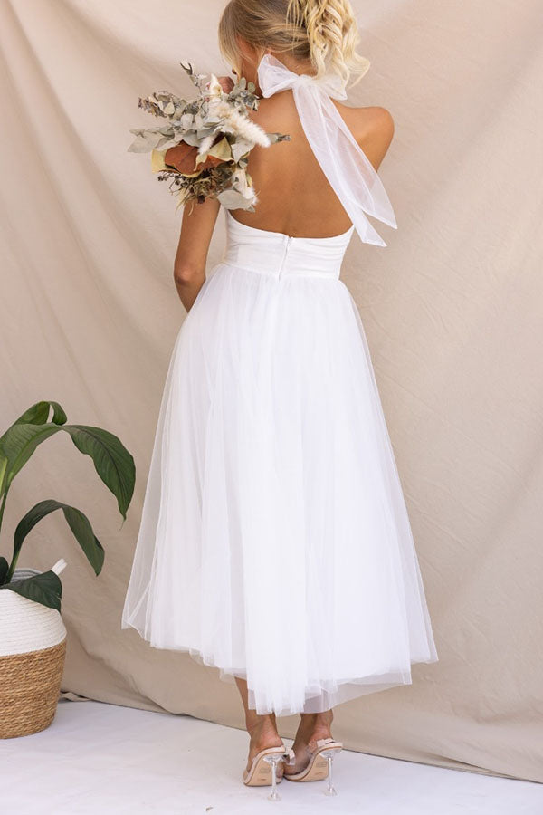 French Fairy, Ethereal Chiffon Patchwork Detail Suspender Long Dress