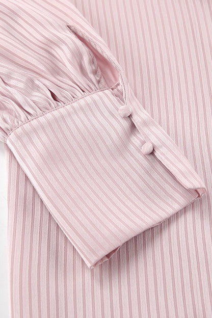 Loose Fit Long Sleeve Detachable Collar Blouse