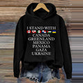 Women's I Stand With You All Long Sleeve Flag Hoodie elevenforest