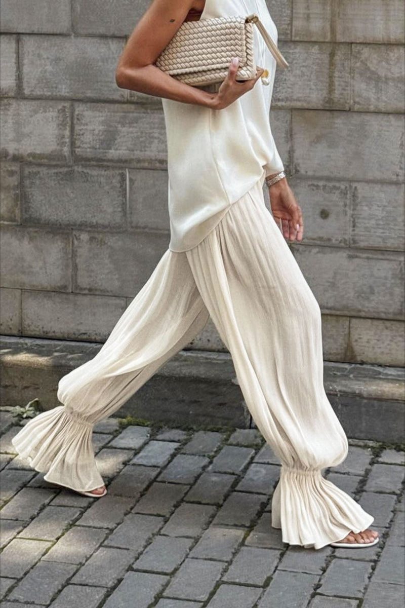Structured Puff Ankle Pants