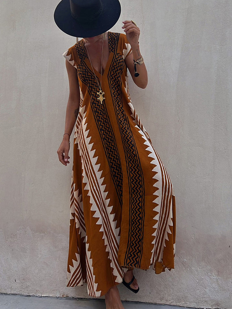 Shannon Aztec Print Maxi Dress