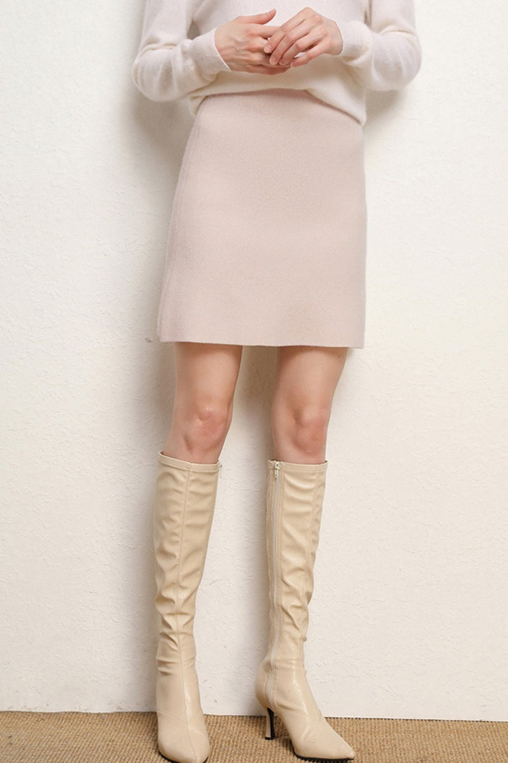 Wool A-line Mini Skirt