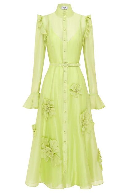 3d Frill Midi Dress