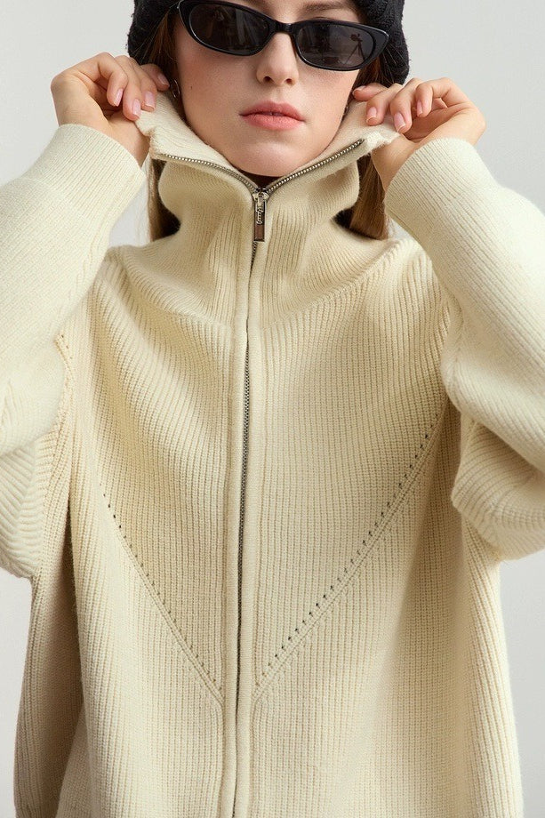 Slouchy High Neck Loose Sweater