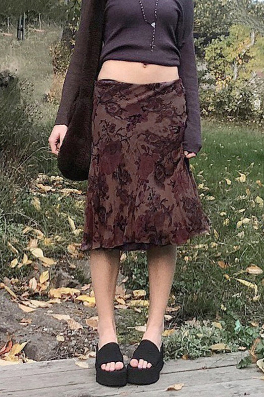 Mesh Lettuce Hem Skirt