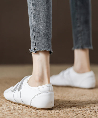 Green Suede Buckle Strap Splicing Flat Shoes for
