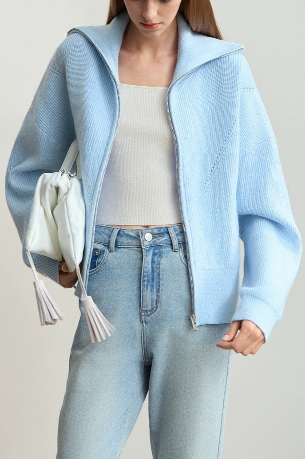 Slouchy High Neck Loose Sweater