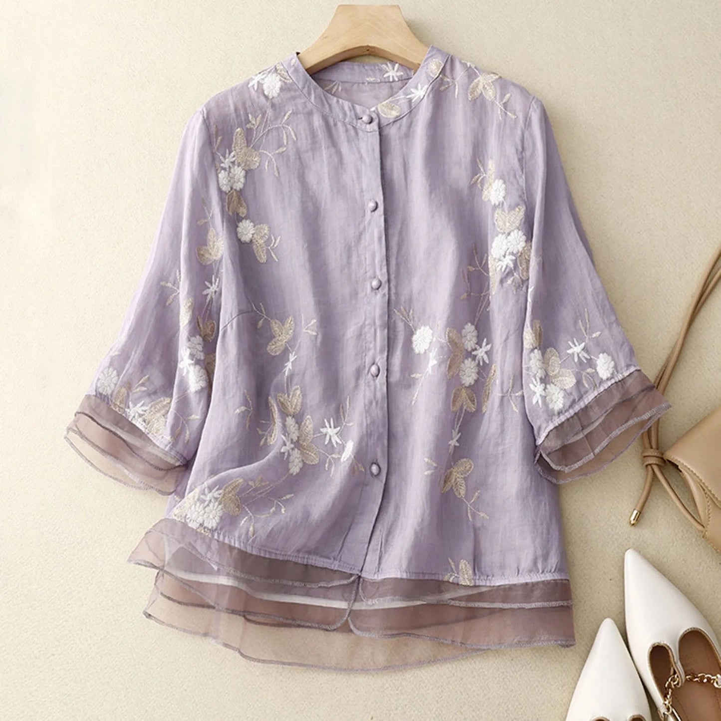 Whispersoft Blouse™ — Float Through Every Moment Wrapped in Irresistible Elegance and Confidence