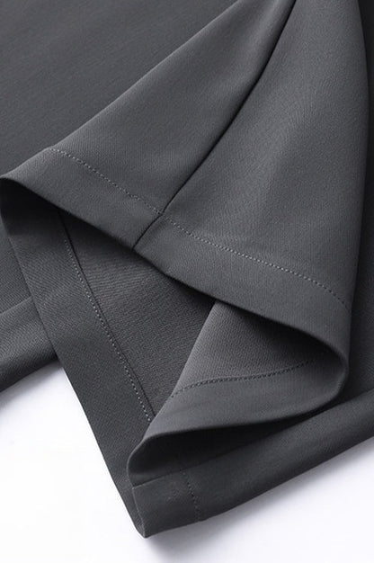 Fluid High Waist Narrow Wide Leg Straight Pants