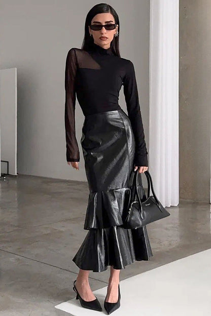 High-waist Mermaid Maxi Skirt