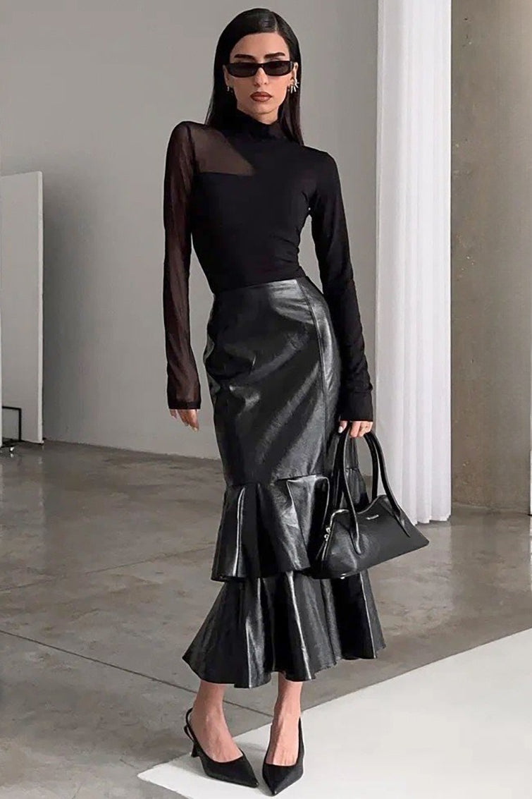 High-waist Mermaid Maxi Skirt