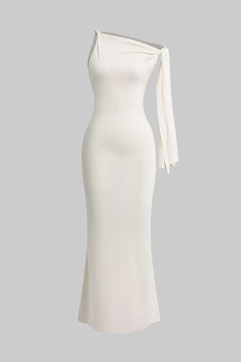 Lynn Asymmetric Tie Detail Maxi Dress
