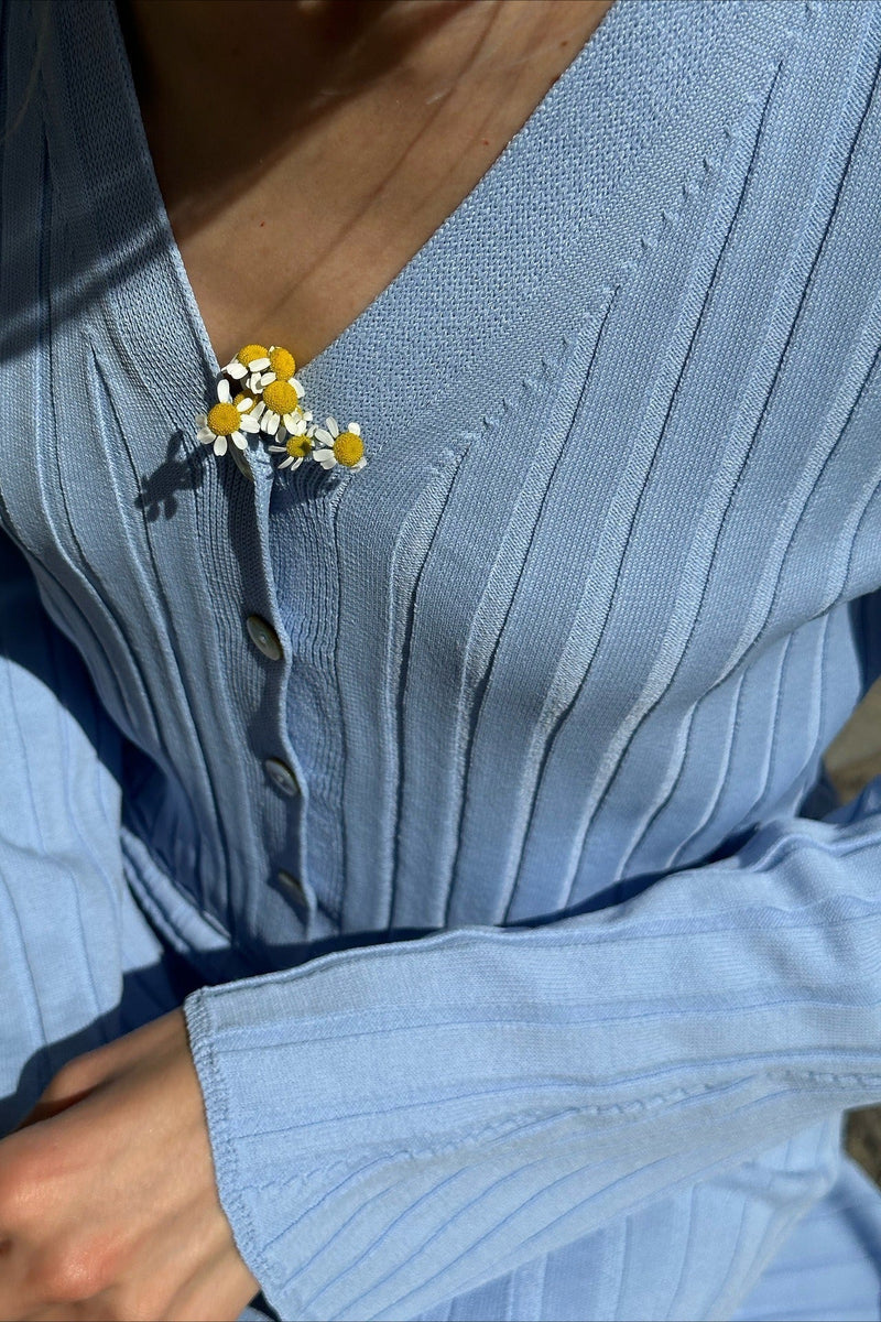 Two-piece Bell Sleeve Knit Sweater Dress
