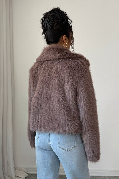 Plush Long Sleeve Maxi Coat