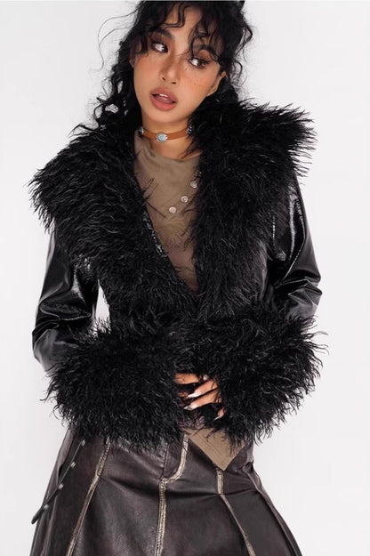 Style Glossy Jacket Coat