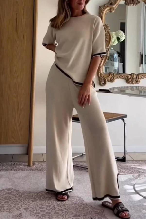 Slit Knit Two Piece Set