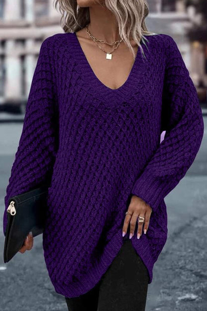 Drop Shoulder Cotton Oversized Sweater