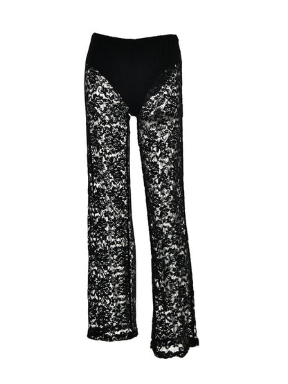 Lace High-length Straight Pants