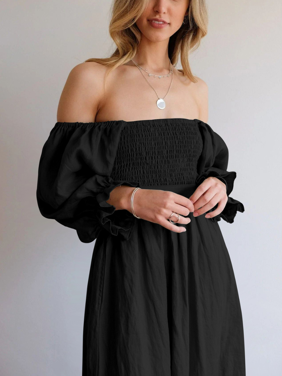 Call It Love Two Way Tiered Midi Dress - Black