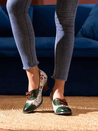 Soffia | Lily Kitten Heel Leather Pump