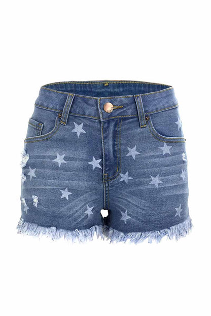 Star Denim Shorts