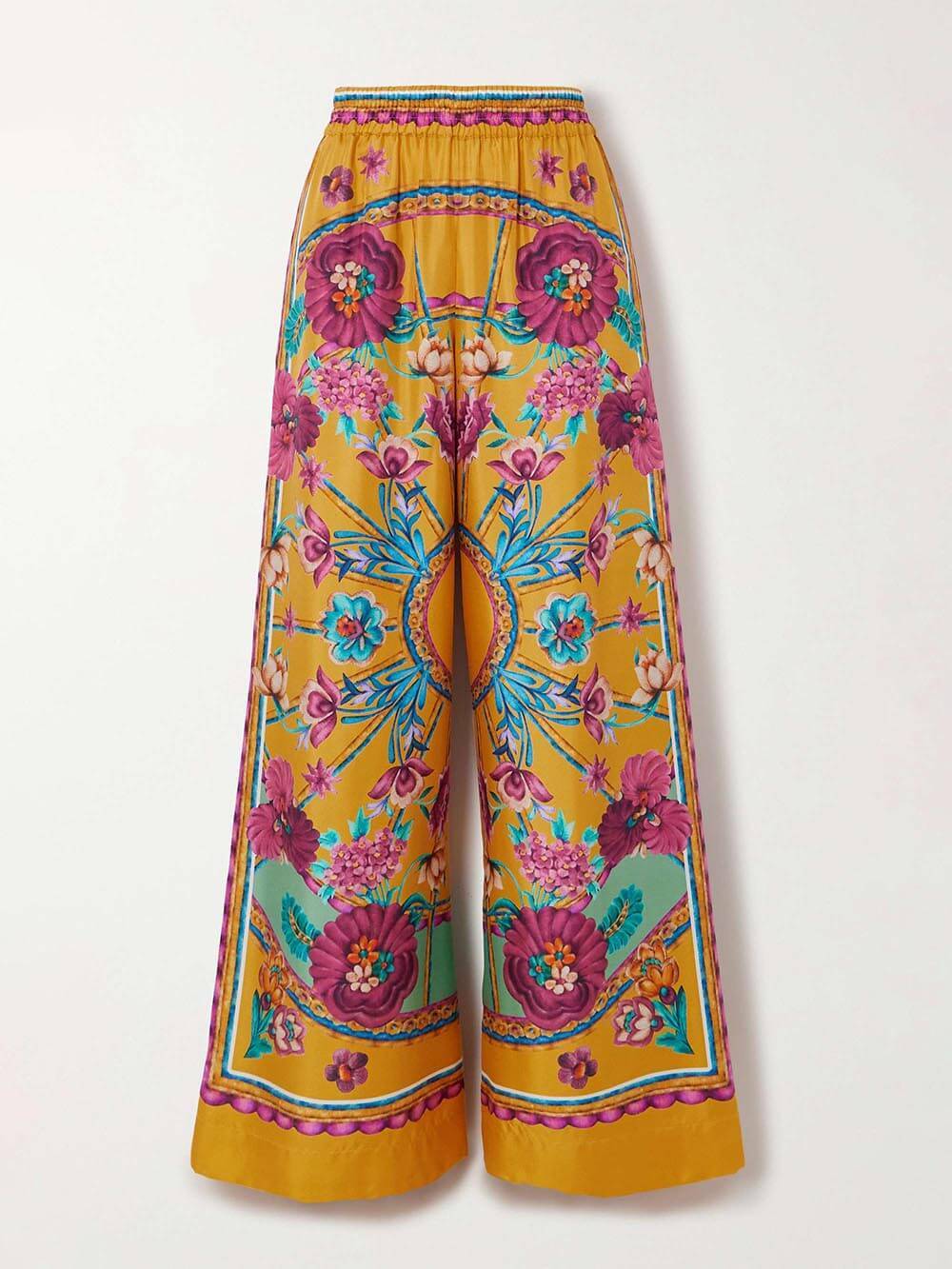 Sunset Cropped Unique Printed Loose Wide-leg Pants