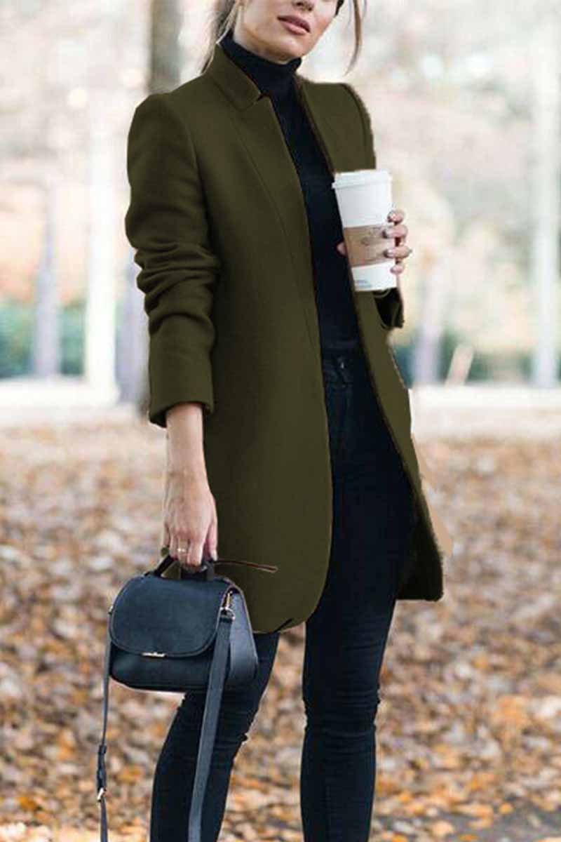And Stylish Commuter Stand Collar Coat(6 Colors)