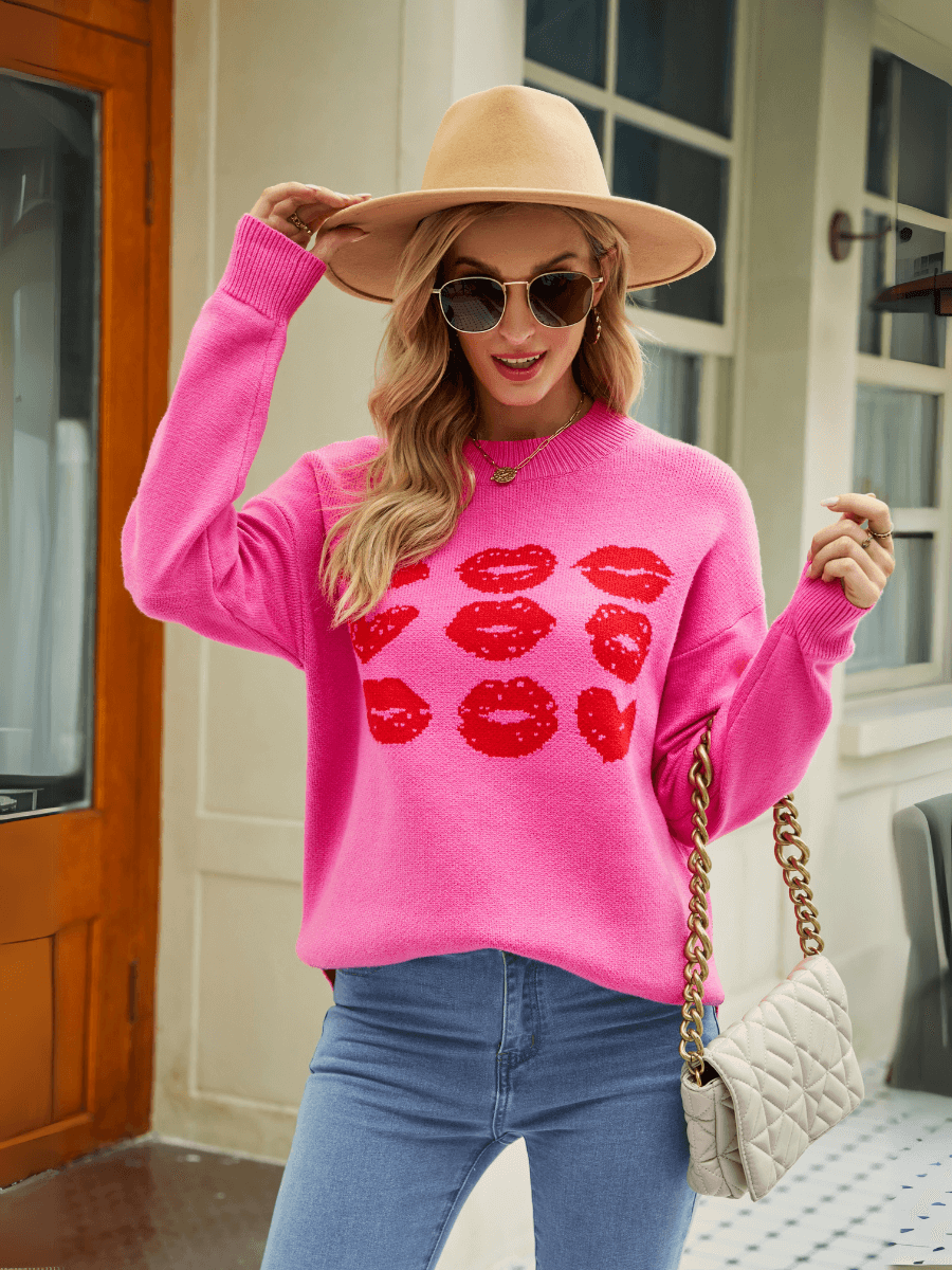 Heart to Kiss Pullover Knit Sweater