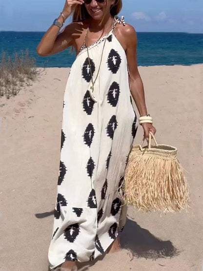 Aztec-whispers One-shoulder Maxi Dress