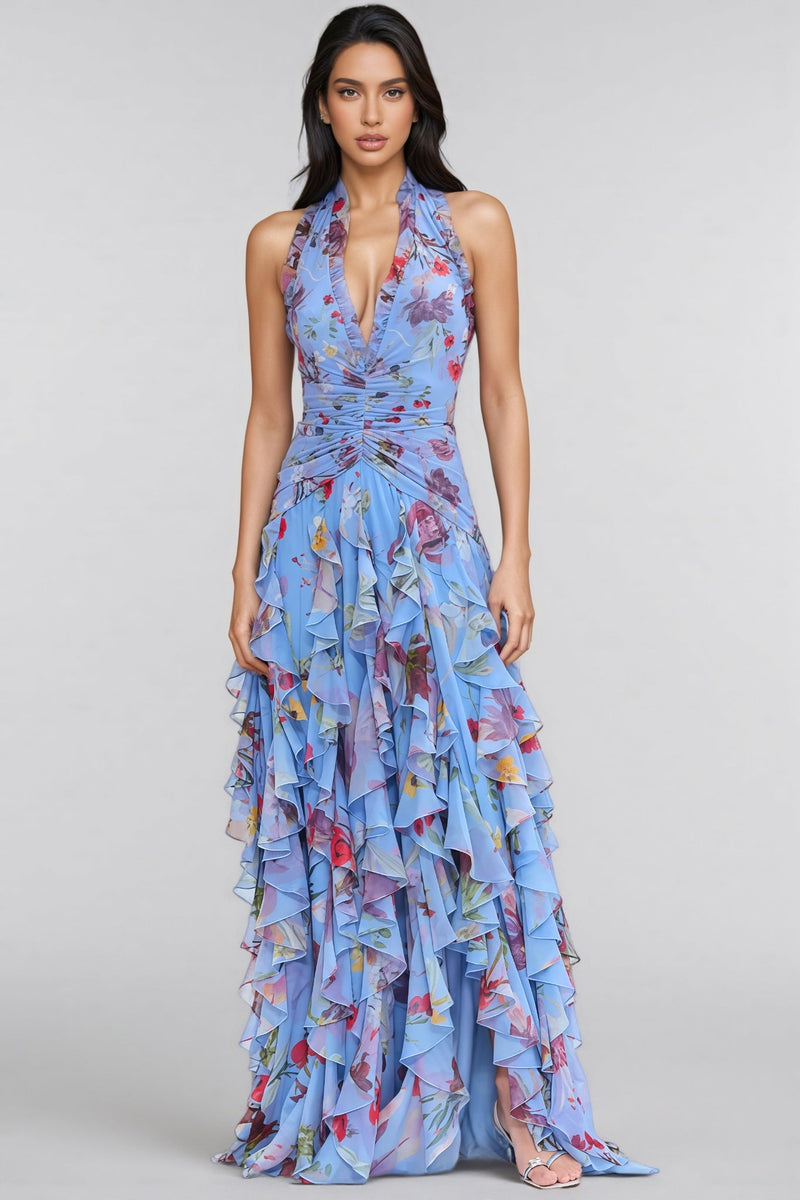 Debby Cut-out Pleated Maxi Dress