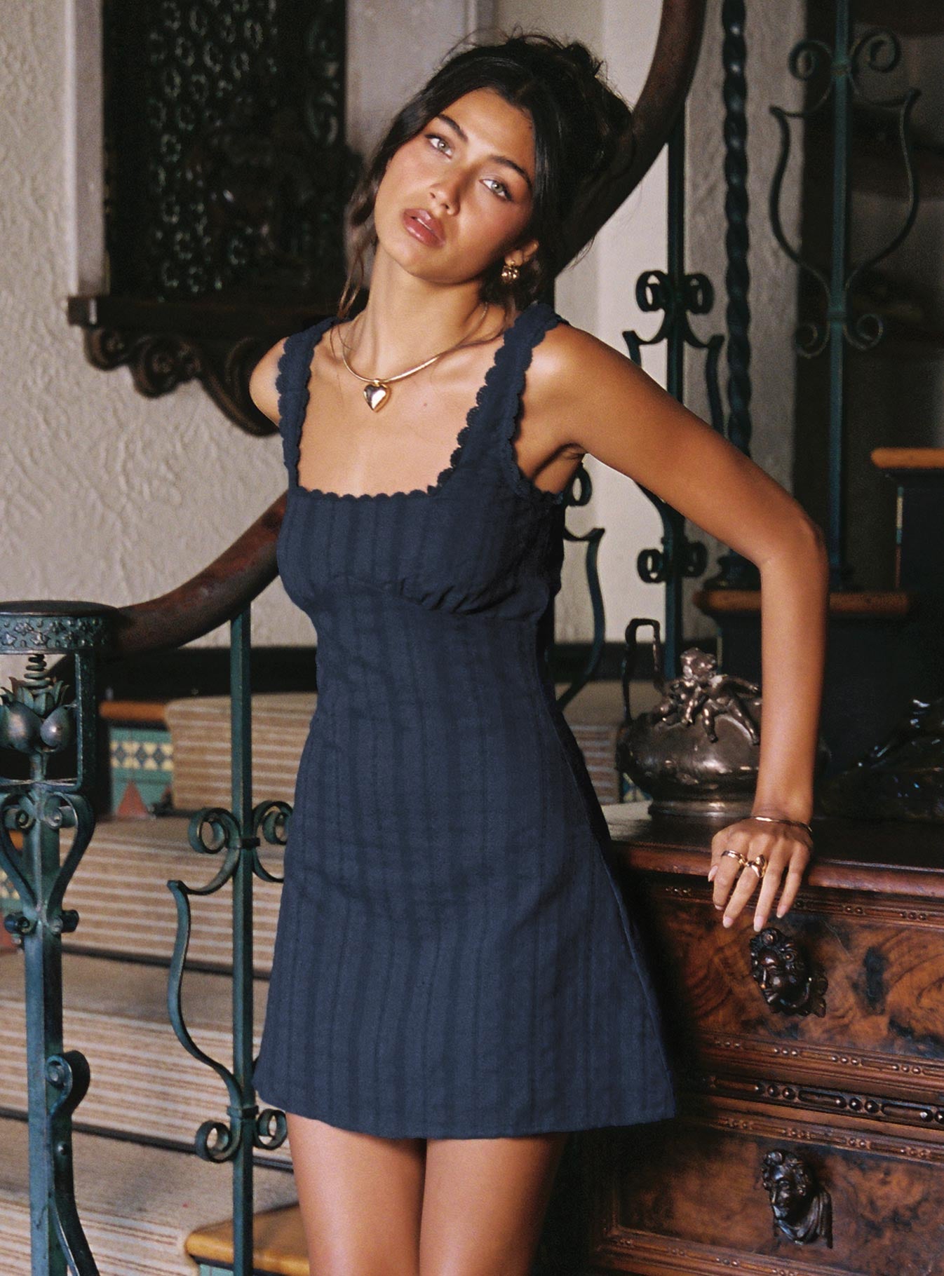 Corvenna Midi Dress — Lightweight -inspired Dress With Lace Straps
