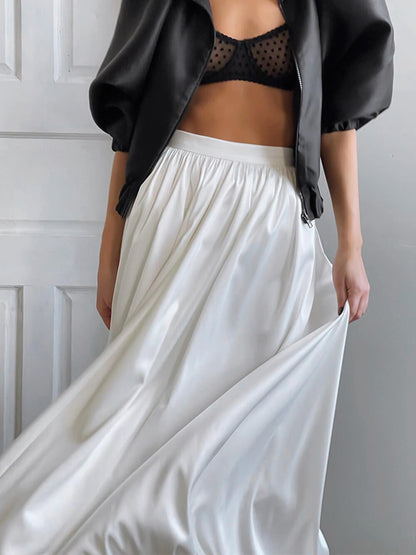 French High Waist A-line Skirt Skirt