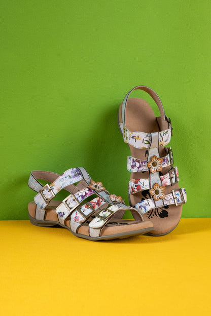 Soffia | Willa Footbed Leather Strappy Sandal