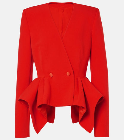 Audith Ruffled Blazer Two Piece Set