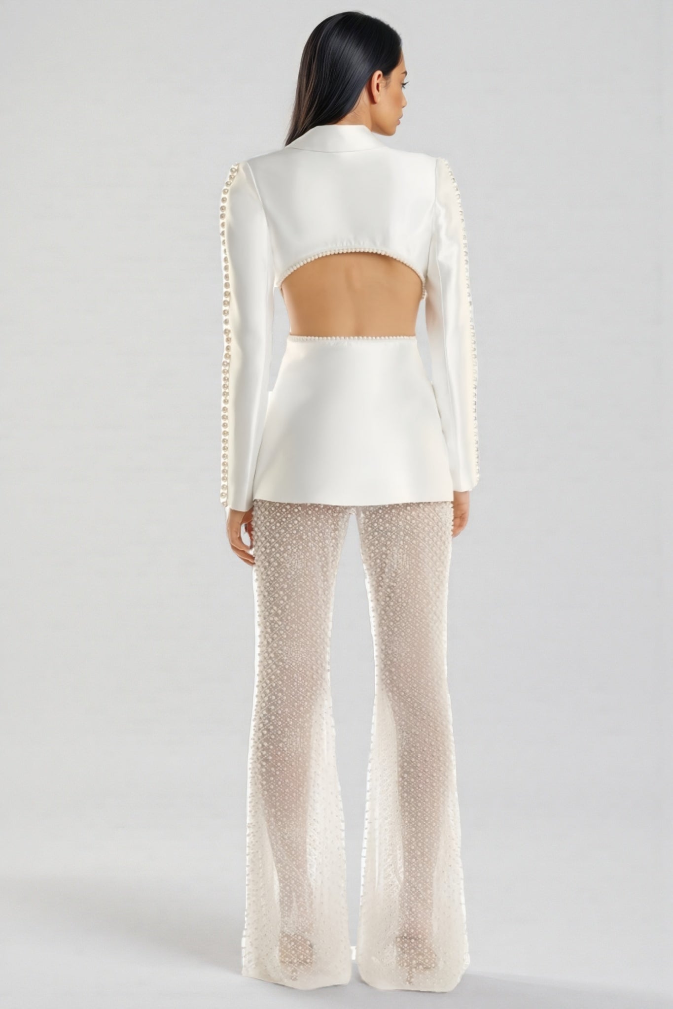 Becky Pearl Sequin Mesh Pants