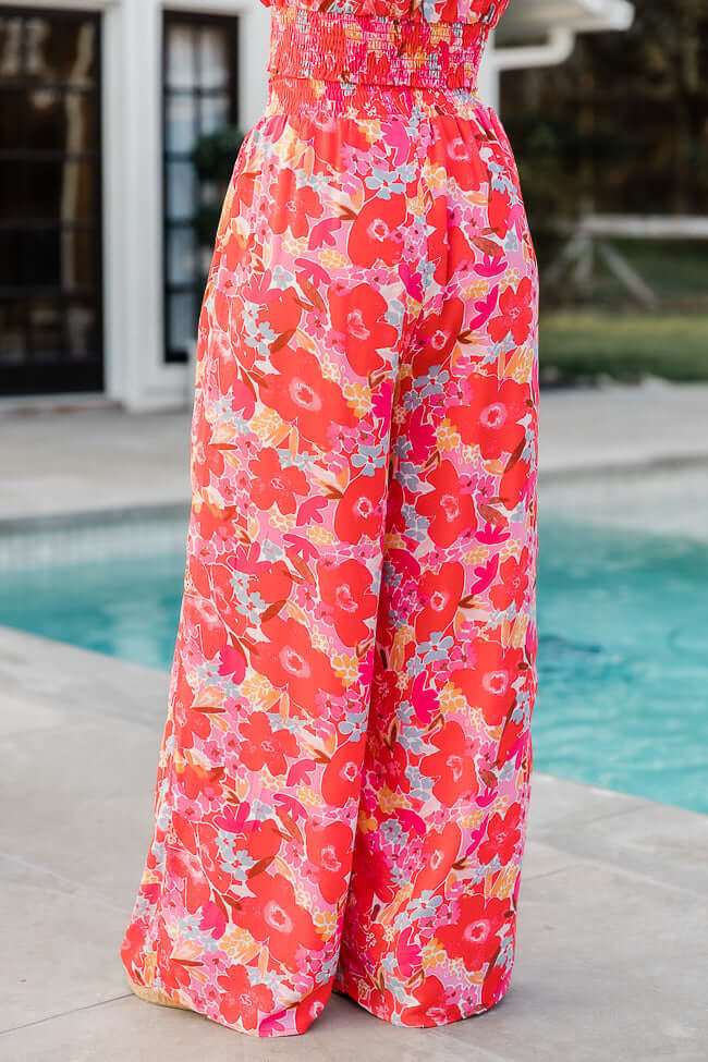 Two Piece Pant Set in Red Pappy