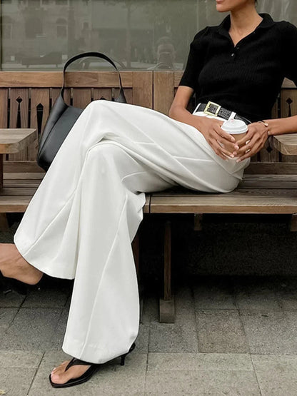 High Waist Drape Pants