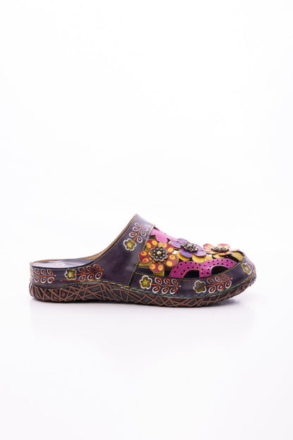Soffia | Brickell Tropical Cut-out Leather Sandal