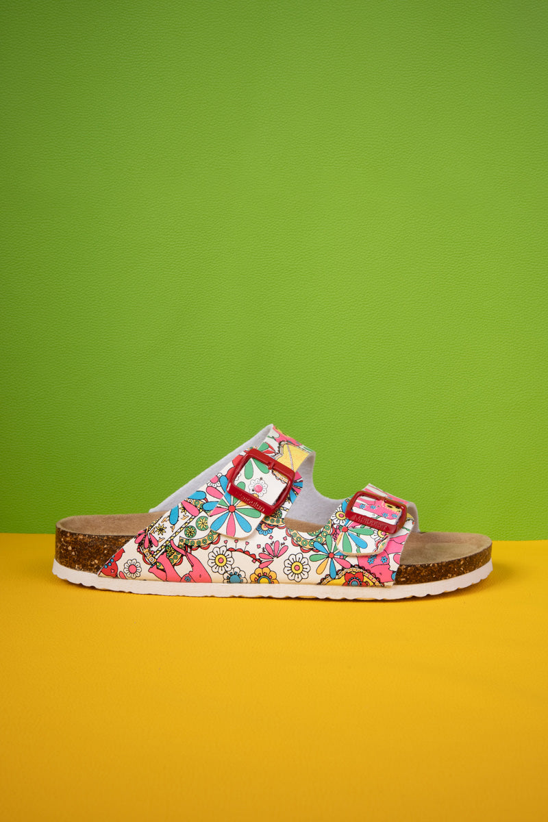 Maibulun | Lovey Dovey Printed Double Strap Sandal