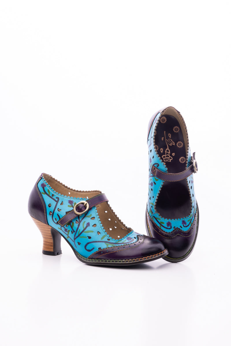 Soffia | Picking Petals Perforated Leather Pump