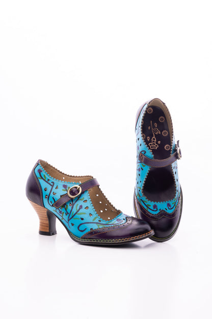 Soffia | Picking Petals Perforated Leather Pump