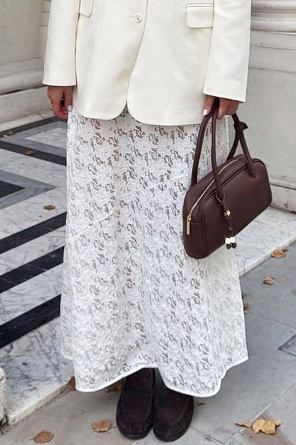 Lace A-line Long Skirt